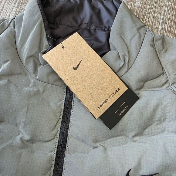 Nike Therma-Fit ADV Reflective Silver Running Division Vest Men's XLT FZ1131-035 - Picture 9 of 14